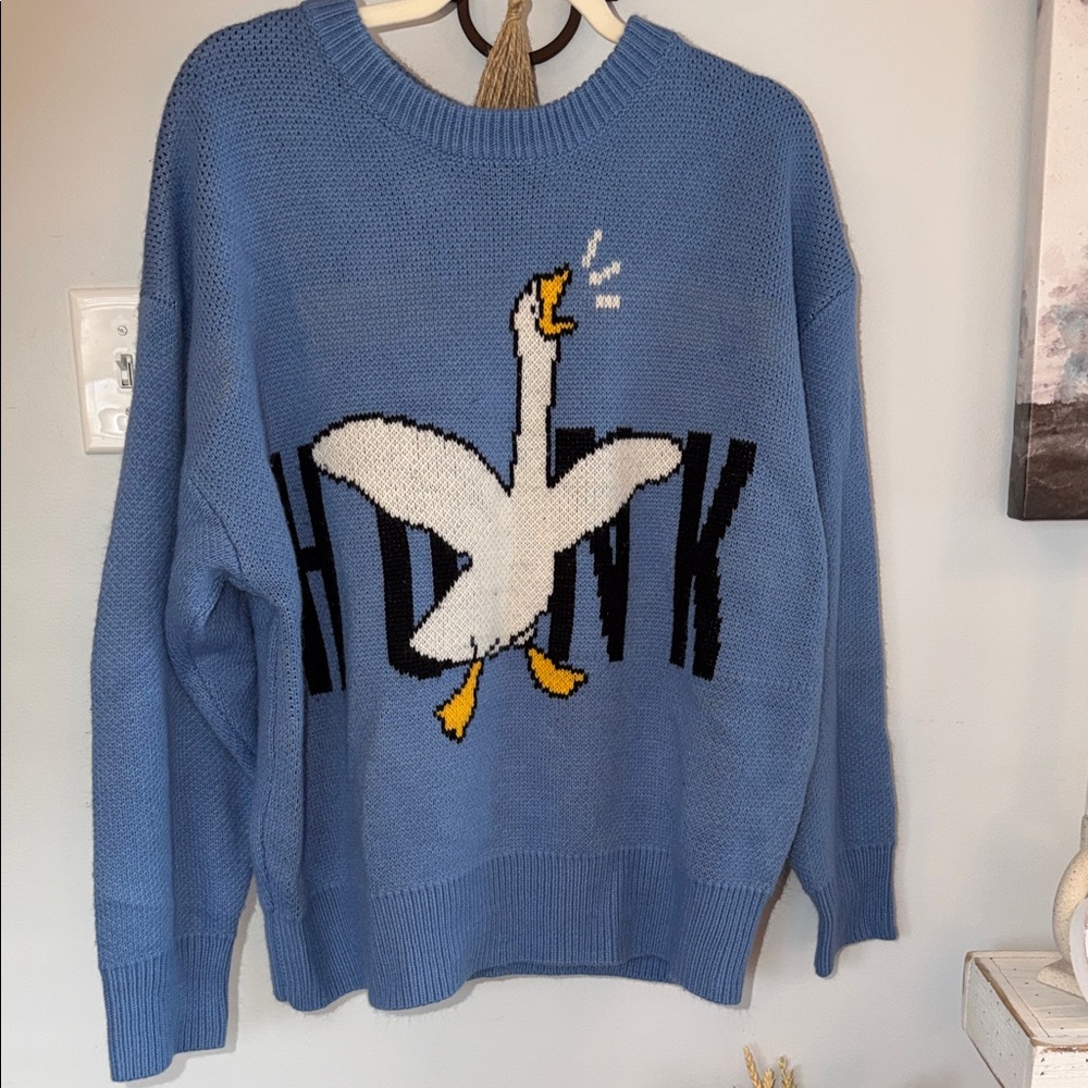 ⭐️Aelfric Eden Goose “Honk” Oversized Graphic Unisex Sweater⭐️ - Picture 2 of 5